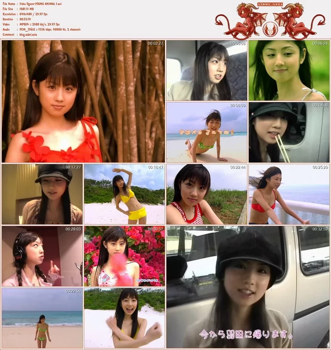 [YOUNG ANIMAL] Yuko Ogura 小倉優子 – YOUNG ANIMAL [AVI/794MB] [AVI/1.06GB] 2 DVDs